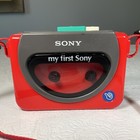 Vtg My First Sony Walkman Wm-3000 Red Cassette Tape Player Japan New Belts
