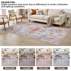 Luxury Area Rug Vintage Design Washable Rugs Non Slip For Bedroom Living Room