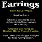 Razor Blade Earrings Sterling Silver Ear Wires Dimebag Darrell Charms New Tiny