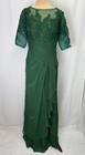 Women s Floral Lace Appliques Half Sleeve Wedding Guest Evening Dress Sz 10