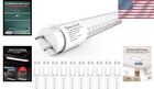 Sunco 10 Pack 4 Foot T8 Led Tube Light Bulbs  18w  6000k  Ballast Bypass