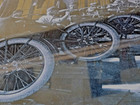 Rare Harley Davidson  Mirrored Glass  Hd Engraved Around Framed 21 x27  Picture