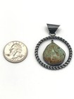 Southwestern Sterling Silver Turquoise Dangle Pendant