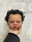 24  Painted Reborn Baby Doll Kit Dark Skin Girl Boy Toddler Handmade Rooted Hair