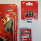 Milwaukee 6 Piece Tool Lot Fastback Knife Shockwave Bits Drive Guide Diamond Max