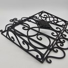 Vintage Cast Iron Wall Magazine Newspaper Mail Holder 13 x17 
