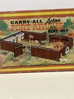 Vintage 1968 Marx Fort Apache Carry All Action  Play Set Tin Case