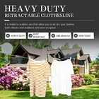 Retractable Clothesline Heavy Duty Retracting Clothes Line Outdoor And Indoor 