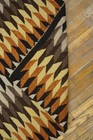 Dazzling Geometric Design Antique Native American Navajo Earth Tone Rug