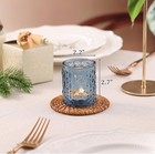 Votive Candle Holders Blue 24 Pcs For Wedding