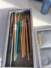 Art Supply Lot  Painter  Artist  Over 60 Bottles Of Quality Pain  Brushes B4