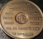 Alcoholics Anonymous 17 Year Aa Back Bronze Medallion Chip Coin Token Sobriety