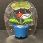 Solar Powered Dancing Bobble Head Toy Ladybug In Blue Flower Pot