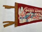 Vintage Red San Diego Zoo Souvenir Felt Pennant Lion Flamingo Seal Giraffe 26 