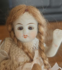 Antique Germany All Bisque Girl Doll With Sleep Eyes 4 1 2 