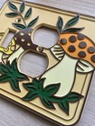 Vintage 1970s Mcm Sears Roebuck Merry Mushroom Outlet Plate Cover Retro Kitchen