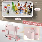 80qt Pink Patio Rolling Cooler