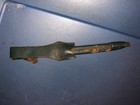 Vintage Unknown Country Blue Leather Dagger Knife Sheath