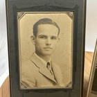 Vintage Antique Early 1900   s Framed Black   White Man   Woman Photo Studio Shots