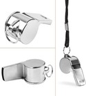 24-pack Stainless Steel Whistles With Lanyards - Loud  Clear Sound For Coaches 