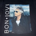 Bon Jovi Black Concert Tour T-shirt Photo Graphic   Tour Dates Back Size M