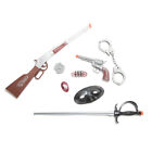 Kids Toy Guns Play Set Western Cowboy Revolver Pistols Rifle Sword Mask Handcuff