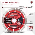 Ezarc 5-inch Diamond Blade Dry wet Cutting Disc Grinder Wheel Blade Stone Blade