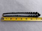 Antique Choker Necklace Black Glass Beads Victorian Mourning Jewelry Short