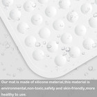 Non Slip Silicone Bathtub Shower Mat For Adults Elderly   Soft Washable White