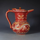 Beautiful Chinese Hand Painting Famille Rose Porcelain Dragon Teapot