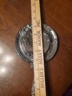 Antique Vintage Art Nouveau Floral Hand Mirror Silver Plated 