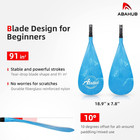 3-piece Carbon Fiber Sup Paddle adjustable 67-86  Lightweight With Bag