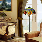 16 Inch Tiffany Style Stained Glass Lamp Shade Replacement Vintage Rose Lamps   