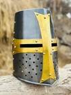 Templar Crusader Helmet Wearable Medieval Knight Armor For Cosplay Or Halloween