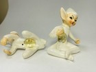 Vintage Holt Howard Japan Pixie Elves Christmas Candle Huggers Holders   As Is