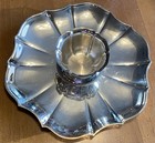 Vintage Silver Plate Chip And Dip Serving Set No Markings
