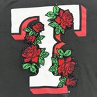 Mens New Era Texas Rangers Roses T Shirt Embroidered Black Size S 2025 Baseball