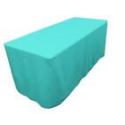 8  Ft  Fitted Polyester Table Cover Trade Show Event Tablecloth Tiffany Blue