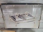 Twin Fire King Glass Loaf Pan Silverplate Covered Casserole Buffet Serving Rack