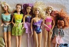Lot 6 Mixed Lot Of 6 Preowned Barbie Dolls From Various Years Vintage Modern