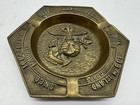 Vtg 1775-1984 United States Marine Corps Hawaii 209th Bicentennial Brass Ashtray