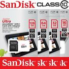 Sandisk Ultra Microsd 16gb 32gb 64gb 128gb 256gb Sd Memory Tf Card Reader Lot