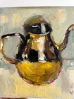 Vintage Jug Oil Painting Still Life Original Abstract Kitchen Wall Art Decor