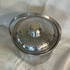 Vintage Mcm Hammered Aluminum Ice Bucket Made In Italy