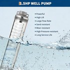 Deep Well Submersible Pump Stainless Steel  0 5 1 1 5hp 110v 230v 26 27gpm  ip68