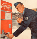 1952 Coca Cola Advertisement Military Air Force Sargent Vending Machine Coke Vtg