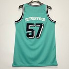 New  Tiffany   Co X Mitchell   Ness Basketball  Sewned Jersey s-xxl
