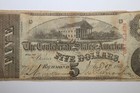 1863  5 Five Dollar Confederate States Of America Bill Civil War Richmond Note
