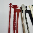 Lot Of 18 Vintage Cocktail Drink Swizzle Sticks Tiki  Denver  Airlines  Vegas