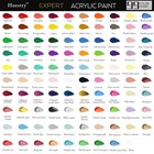 Acrylic Paint Set 118 Pcs Of 99 Colors 2fl Oz 60ml Bottles With 12 Brushes An   